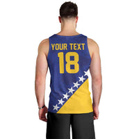 Custom Bosnia and Herzegovina Football Men Tank Top Go Champion Sporty Style - Wonder Print Shop