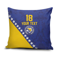 Custom Bosnia and Herzegovina Football Pillow Cover Go Champion Sporty Style - Wonder Print Shop