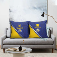 Custom Bosnia and Herzegovina Football Pillow Cover Go Champion Sporty Style - Wonder Print Shop