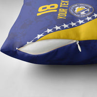 Custom Bosnia and Herzegovina Football Pillow Cover Go Champion Sporty Style - Wonder Print Shop