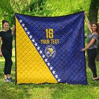 Custom Bosnia and Herzegovina Football Quilt Go Champion Sporty Style - Wonder Print Shop