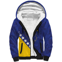Custom Bosnia and Herzegovina Football Sherpa Hoodie Go Champion Sporty Style - Wonder Print Shop