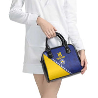 Custom Bosnia and Herzegovina Football Shoulder Handbag Go Champion Sporty Style - Wonder Print Shop