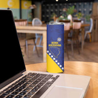 Custom Bosnia and Herzegovina Football Skinny Tumbler Go Champion Sporty Style - Wonder Print Shop