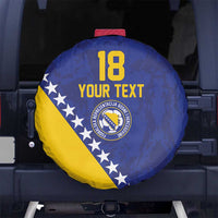 Custom Bosnia and Herzegovina Football Spare Tire Cover Go Champion Sporty Style - Wonder Print Shop