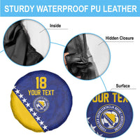 Custom Bosnia and Herzegovina Football Spare Tire Cover Go Champion Sporty Style - Wonder Print Shop