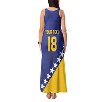 Custom Bosnia and Herzegovina Football Tank Maxi Dress Go Champion Sporty Style - Wonder Print Shop