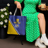 Custom Bosnia and Herzegovina Football Tote Bag Go Champion Sporty Style - Wonder Print Shop