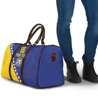 Custom Bosnia and Herzegovina Football Travel Bag Go Champion Sporty Style - Wonder Print Shop