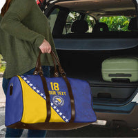 Custom Bosnia and Herzegovina Football Travel Bag Go Champion Sporty Style - Wonder Print Shop