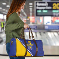 Custom Bosnia and Herzegovina Football Travel Bag Go Champion Sporty Style - Wonder Print Shop