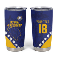 Custom Bosnia and Herzegovina Football Tumbler Cup Go Champion Sporty Style - Wonder Print Shop