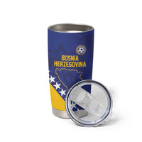 Custom Bosnia and Herzegovina Football Tumbler Cup Go Champion Sporty Style - Wonder Print Shop