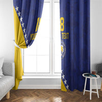Custom Bosnia and Herzegovina Football Window Curtain Go Champion Sporty Style - Wonder Print Shop