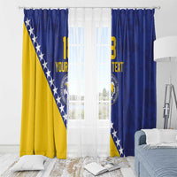 Custom Bosnia and Herzegovina Football Window Curtain Go Champion Sporty Style - Wonder Print Shop