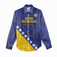 Custom Bosnia and Herzegovina Football Women Casual Shirt Go Champion Sporty Style - Wonder Print Shop