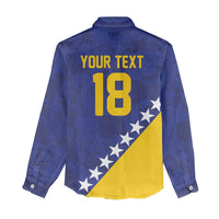 Custom Bosnia and Herzegovina Football Women Casual Shirt Go Champion Sporty Style - Wonder Print Shop