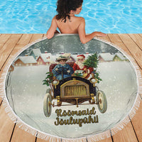 Estonia Christmas Beach Blanket Roomsaid Joulupuhi - Wonder Print Shop