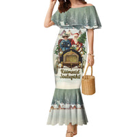 Estonia Christmas Family Matching Mermaid Dress and Hawaiian Shirt Roomsaid Joulupuhi - Wonder Print Shop