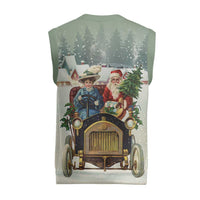 Estonia Christmas Knitted V-Neck Vest Roomsaid Joulupuhi - Wonder Print Shop