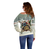 Estonia Christmas Off Shoulder Sweater Roomsaid Joulupuhi - Wonder Print Shop