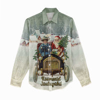 Estonia Christmas Women Casual Shirt Roomsaid Joulupuhi - Wonder Print Shop