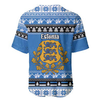 Estonia Christmas Baseball Jersey Coat Of Arms Haid Joule - Wonder Print Shop