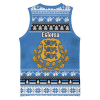 Estonia Christmas Basketball Jersey Coat Of Arms Haid Joule - Wonder Print Shop