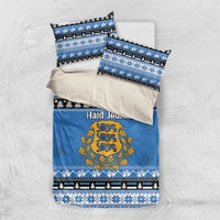 Estonia Christmas Bedding Set Coat Of Arms Haid Joule - Wonder Print Shop