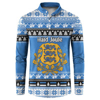 Estonia Christmas Button Sweatshirt Coat Of Arms Haid Joule - Wonder Print Shop