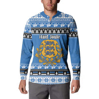 Estonia Christmas Button Sweatshirt Coat Of Arms Haid Joule - Wonder Print Shop