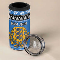 Estonia Christmas 4 in 1 Can Cooler Tumbler Coat Of Arms Haid Joule - Wonder Print Shop
