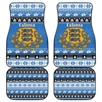 Estonia Christmas Car Mats Coat Of Arms Haid Joule - Wonder Print Shop