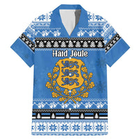 Estonia Christmas Family Matching Mermaid Dress and Hawaiian Shirt Coat Of Arms Haid Joule - Wonder Print Shop
