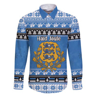 Estonia Christmas Family Matching Short Sleeve Bodycon Dress and Hawaiian Shirt Coat Of Arms Haid Joule - Wonder Print Shop