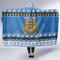 Estonia Christmas Hooded Blanket Coat Of Arms Haid Joule - Wonder Print Shop