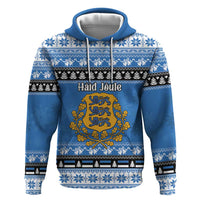 Estonia Christmas Hoodie Coat Of Arms Haid Joule - Wonder Print Shop