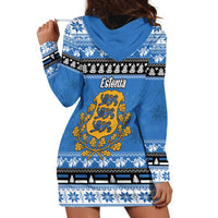 Estonia Christmas Hoodie Dress Coat Of Arms Haid Joule - Wonder Print Shop