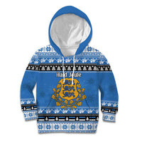 Estonia Christmas Kid Hoodie Coat Of Arms Haid Joule - Wonder Print Shop