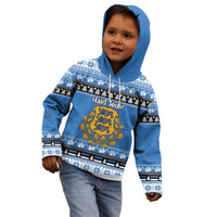 Estonia Christmas Kid Hoodie Coat Of Arms Haid Joule - Wonder Print Shop