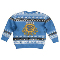 Estonia Christmas Kid Ugly Christmas Sweater Coat Of Arms Haid Joule - Wonder Print Shop
