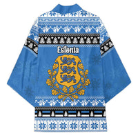 Estonia Christmas Kimono Coat Of Arms Haid Joule - Wonder Print Shop