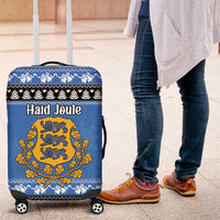 Estonia Christmas Luggage Cover Coat Of Arms Haid Joule - Wonder Print Shop