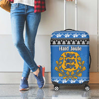 Estonia Christmas Luggage Cover Coat Of Arms Haid Joule - Wonder Print Shop