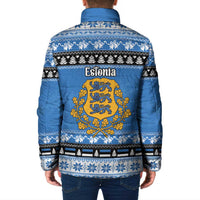 Estonia Christmas Padded Jacket Coat Of Arms Haid Joule - Wonder Print Shop