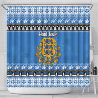 Estonia Christmas Shower Curtain Coat Of Arms Haid Joule - Wonder Print Shop