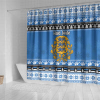 Estonia Christmas Shower Curtain Coat Of Arms Haid Joule - Wonder Print Shop
