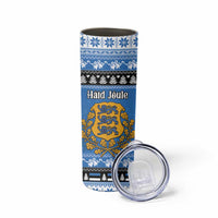 Estonia Christmas Skinny Tumbler Coat Of Arms Haid Joule - Wonder Print Shop