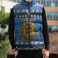 Estonia Christmas Sleeveless Puffer Jacket Coat Of Arms Haid Joule - Wonder Print Shop