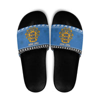 Estonia Christmas Slide Sandals Coat Of Arms Haid Joule - Wonder Print Shop